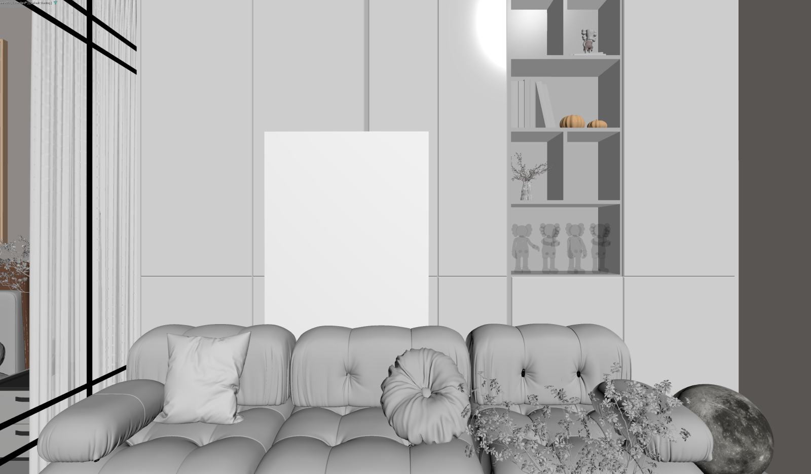 现代家居客厅3D模型下载【ID:1222124298】