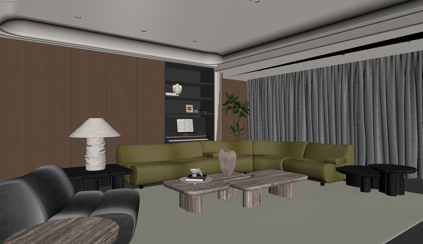 现代家居客厅3D模型下载【ID:1221990011】
