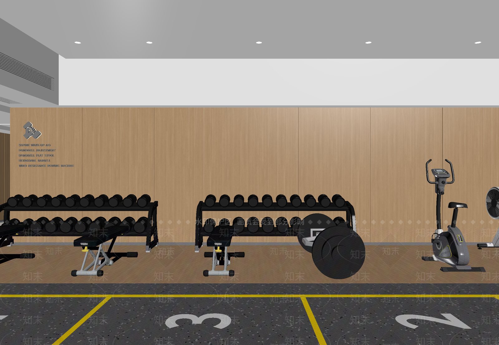 新中式健身房3D模型下载【ID:1214164396】