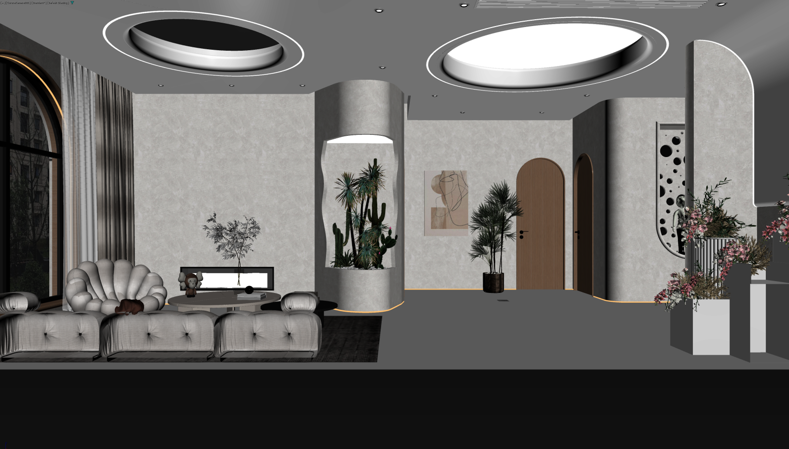 侘寂家居客厅3D模型下载【ID:1222003522】