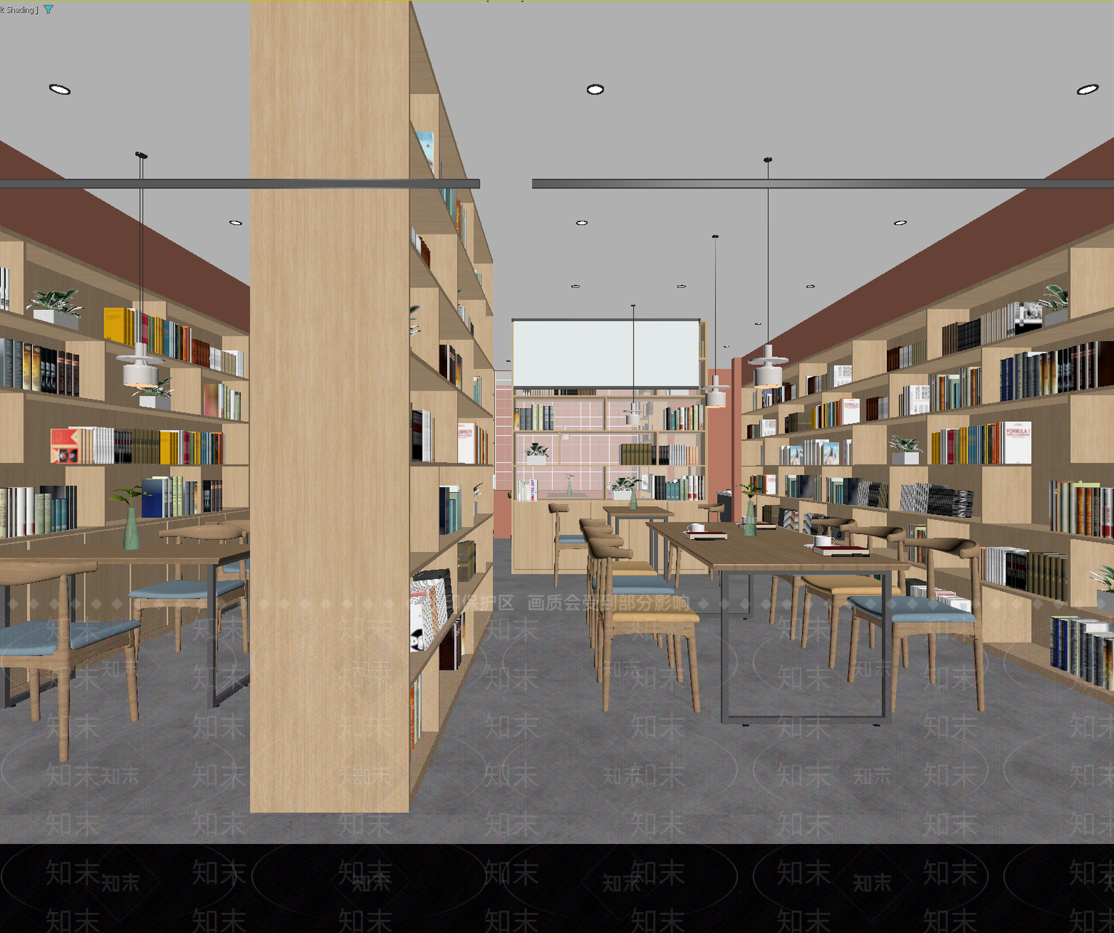 现代图书馆3D模型下载【ID:1213902678】