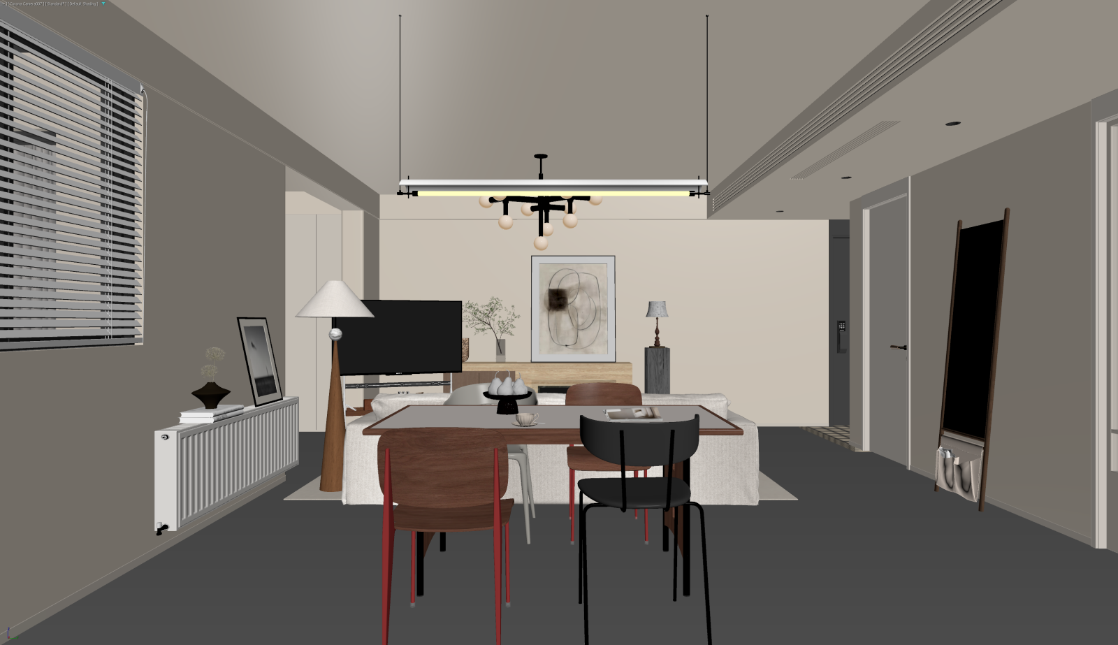 复古客餐厅3D模型下载【ID:1222003332】