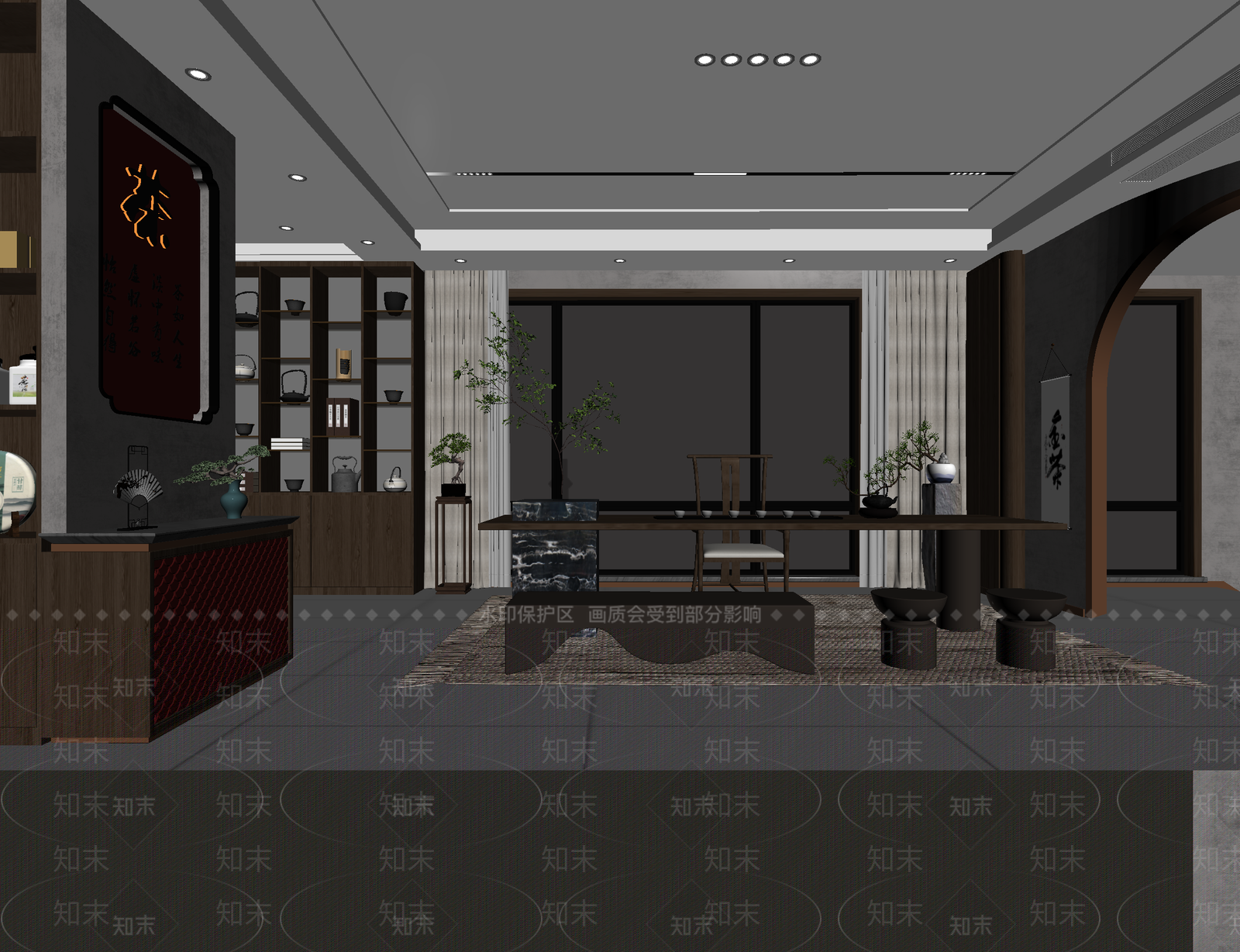 茶馆3D模型下载【ID:1214432050】