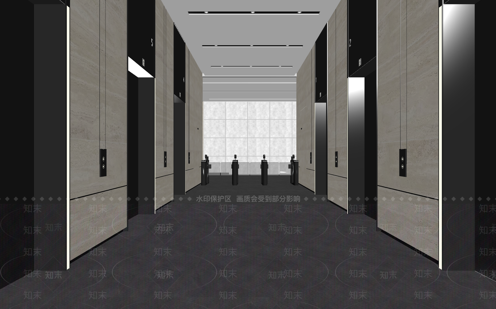 现代走廊3D模型下载【ID:1214735424】