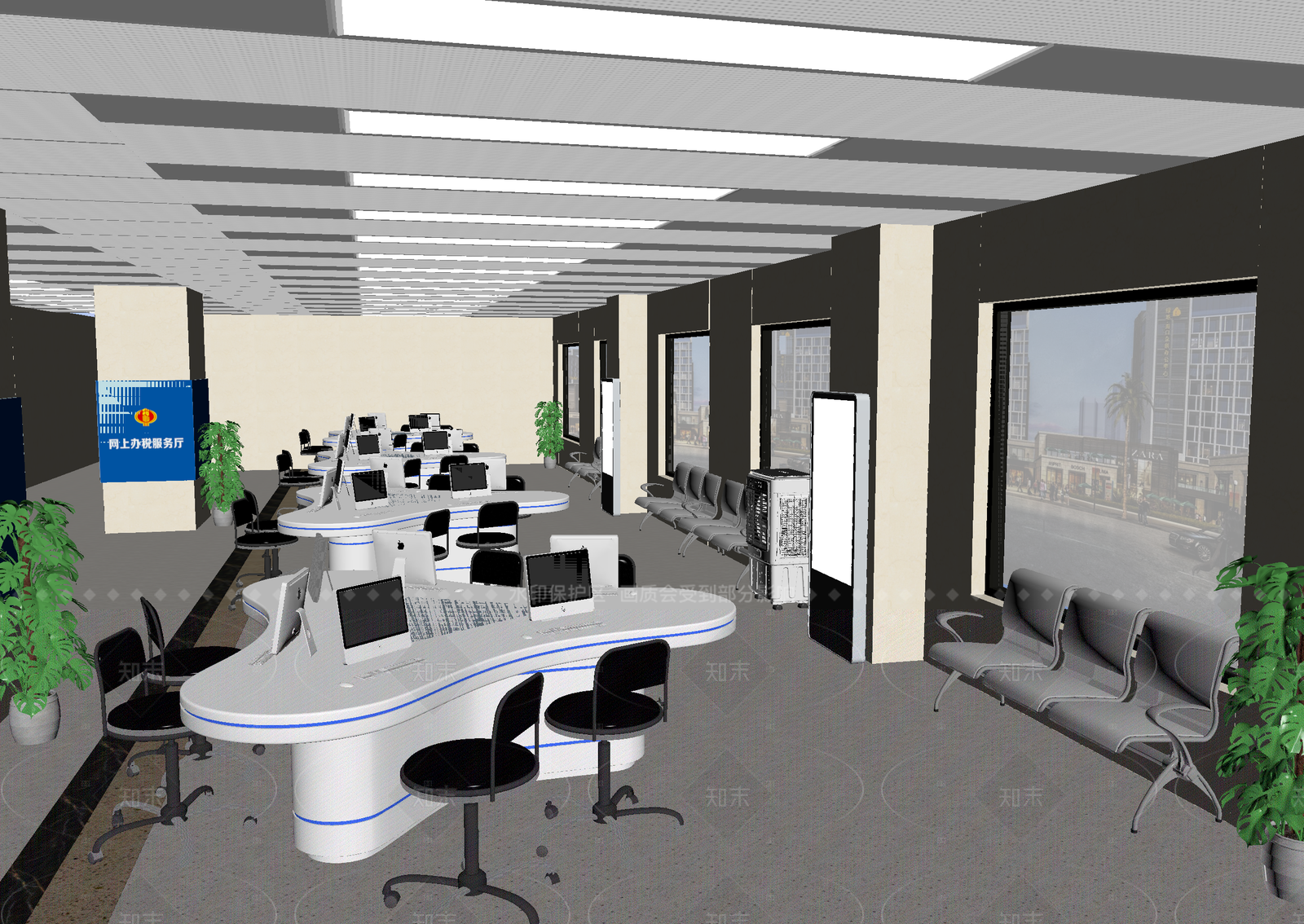 现代银行3D模型下载【ID:1214637998】