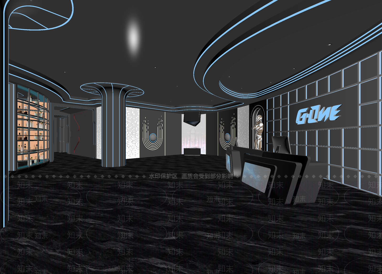 现代电竞房3D模型下载【ID:1214113588】