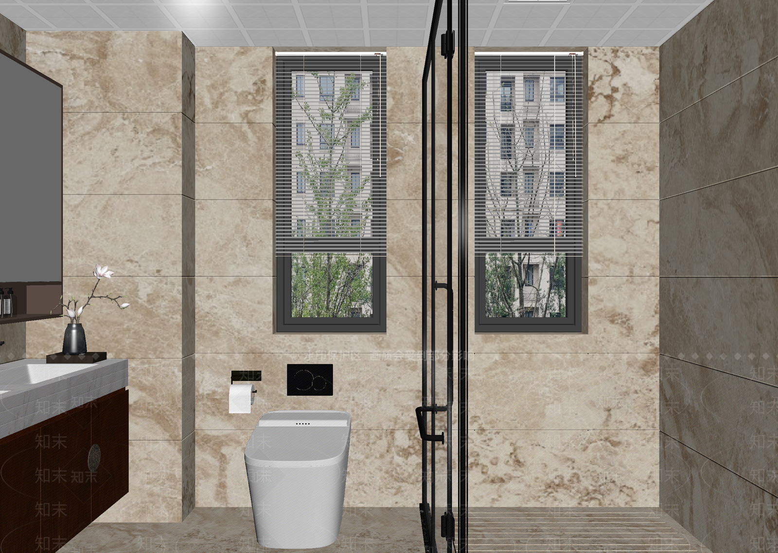 新中式卫生间3D模型下载【ID:1214762527】