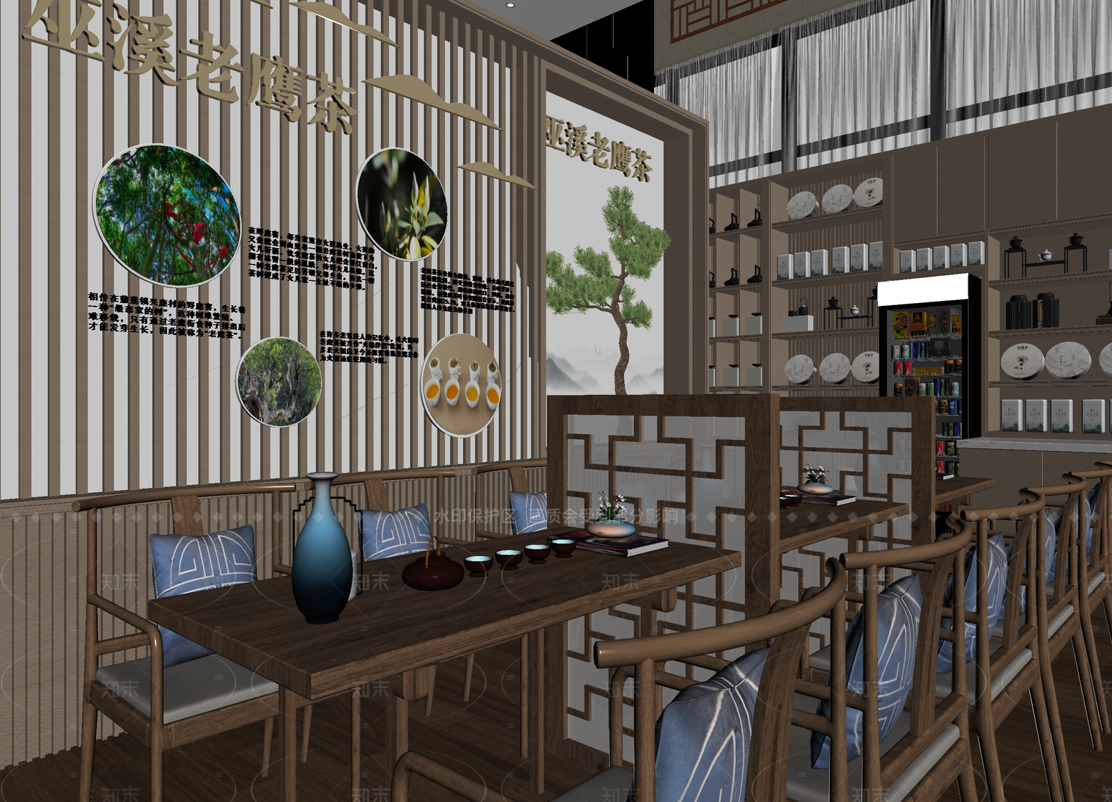 新中式茶馆3D模型下载【ID:1214588016】