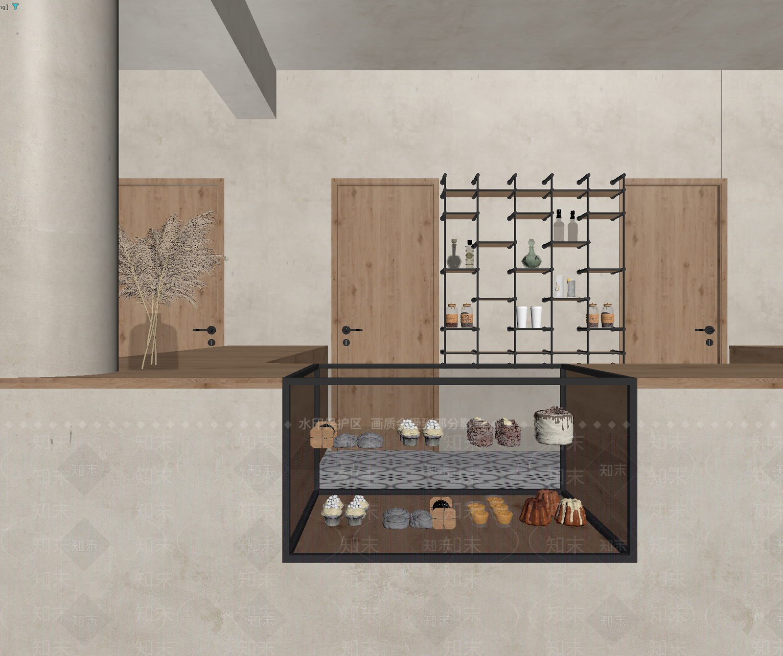 侘寂甜品面包店3D模型下载【ID:1213921884】