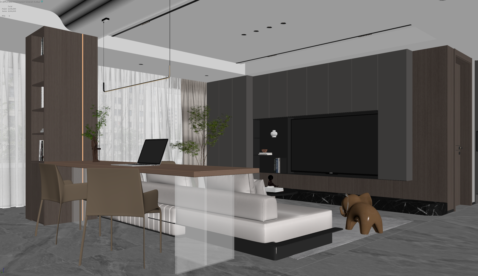 现代客餐厅3D模型下载【ID:1221783199】
