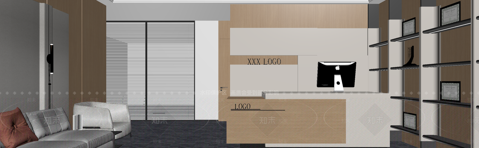 现代接待室3D模型下载【ID:1214403201】