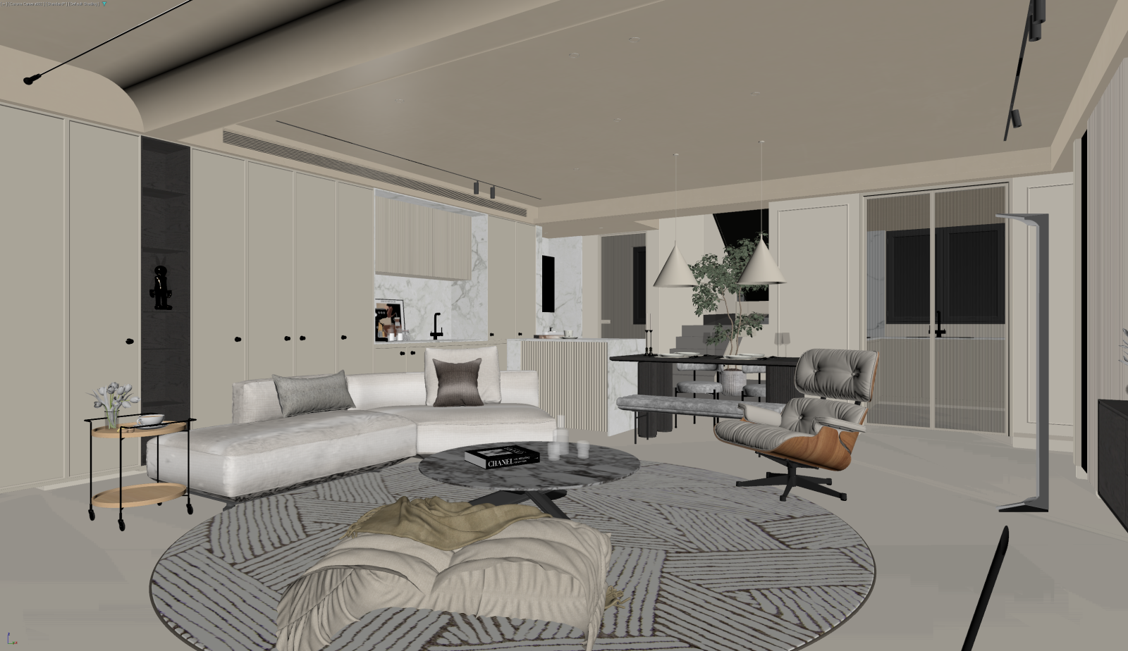 现代客餐厅3D模型下载【ID:1221665532】