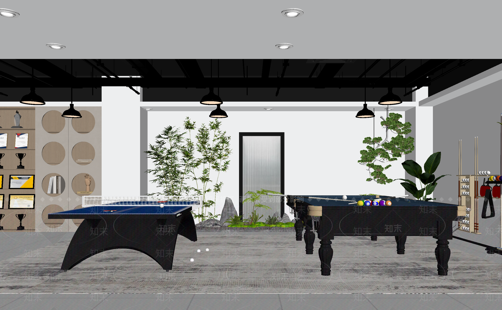 台球室3D模型下载【ID:1214017058】