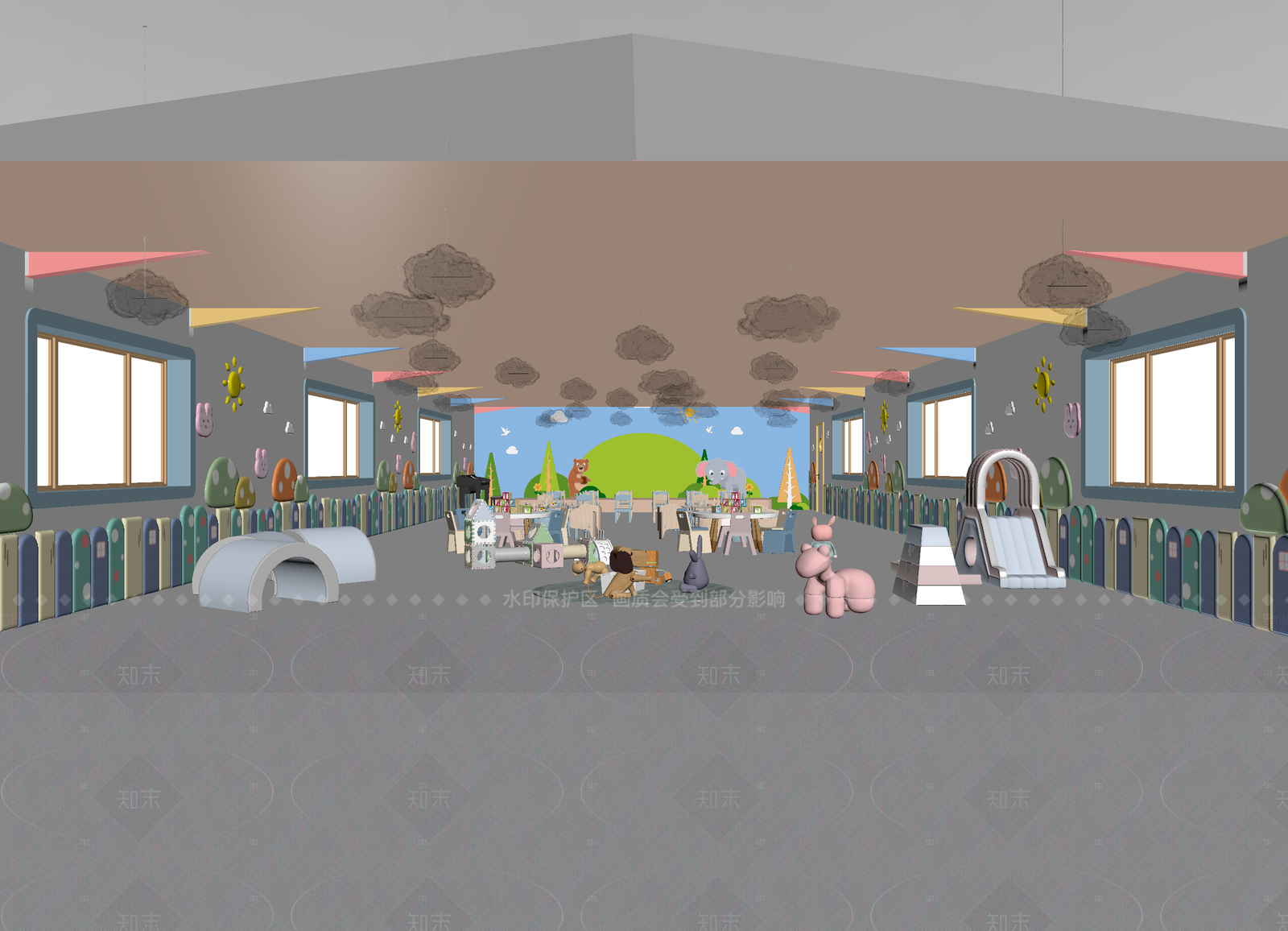 现代儿童乐园3D模型下载【ID:1214584368】