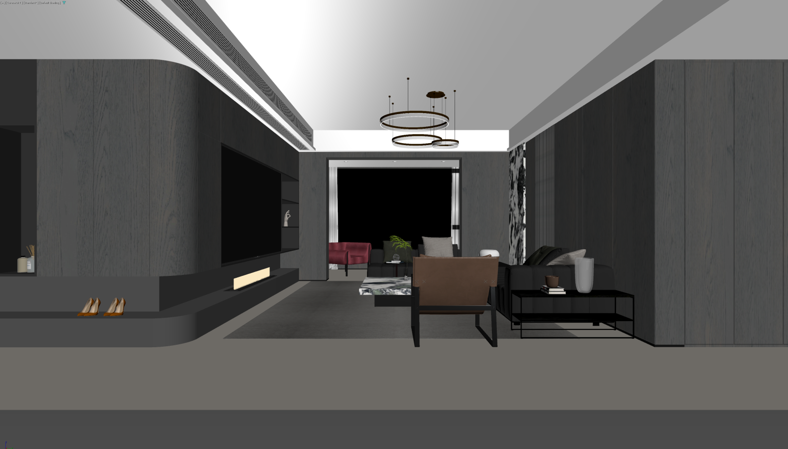 现代家居客厅3D模型下载【ID:1222004023】