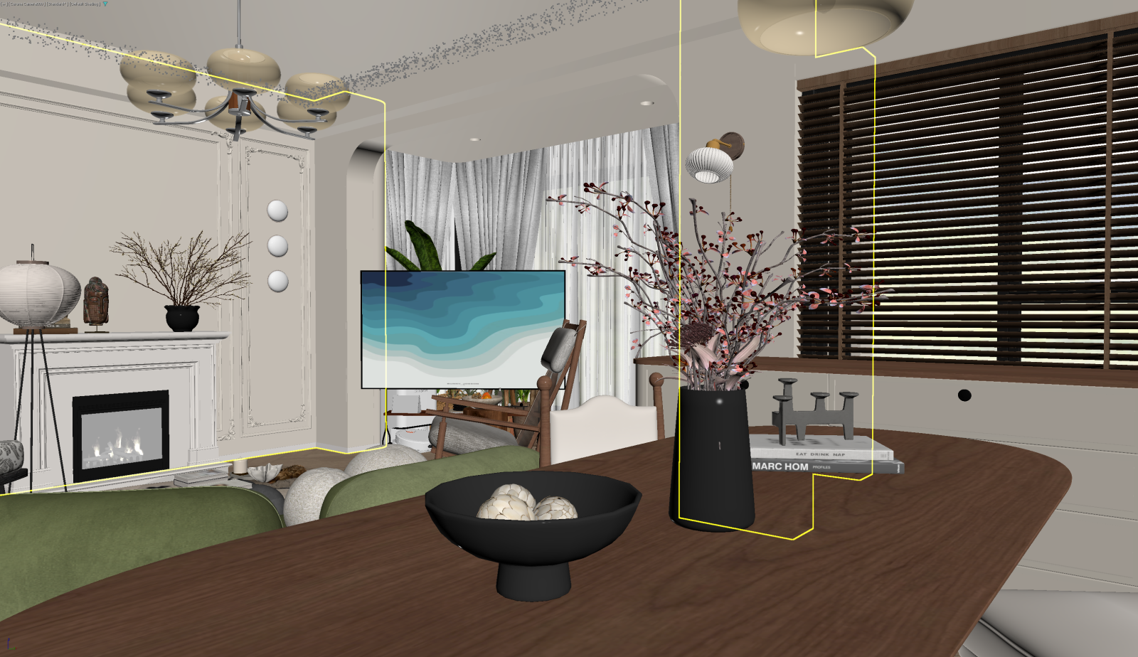 现代客餐厅3D模型下载【ID:1222091522】