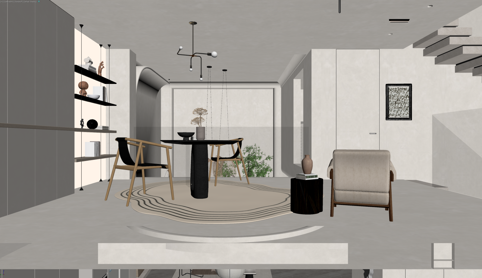 侘寂家居餐厅3D模型下载【ID:1222004671】