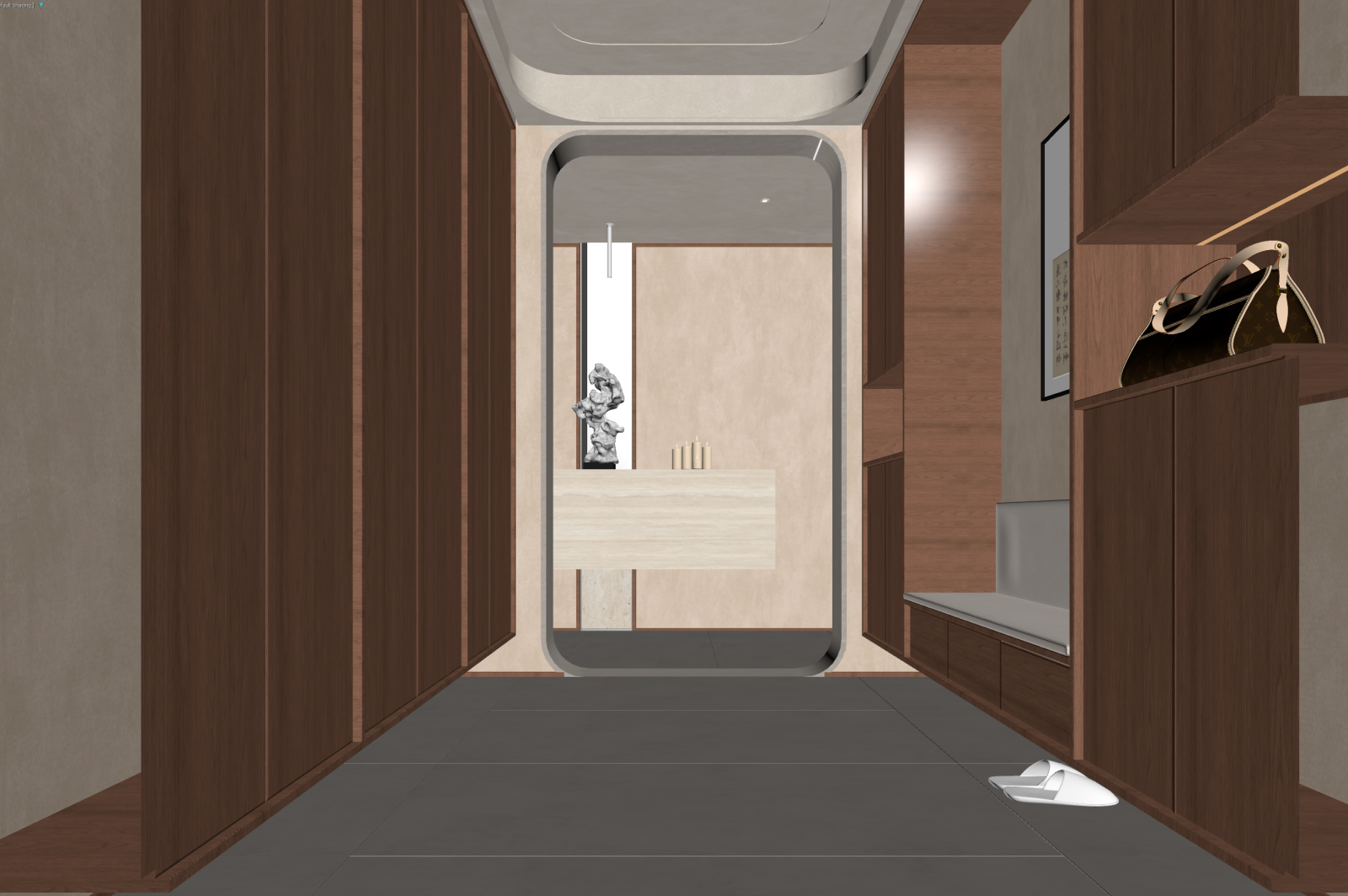新中式玄关3D模型下载【ID:1221706934】