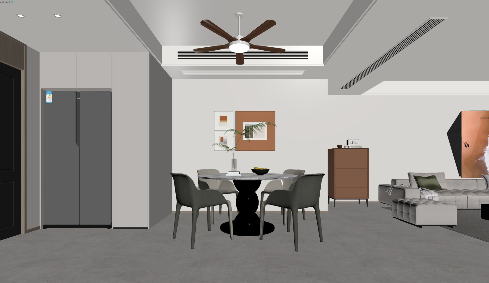 现代客餐厅3D模型下载【ID:1221826643】