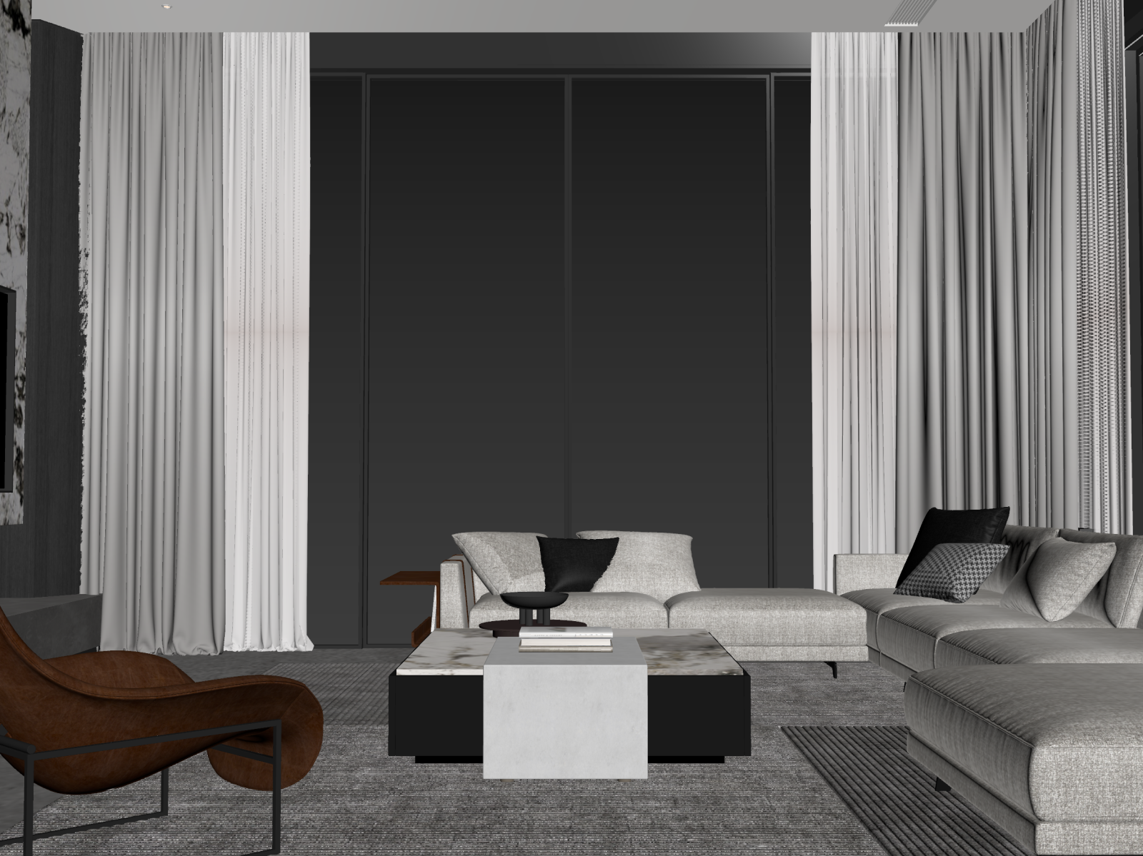 现代家居客厅3D模型下载【ID:1221710731】