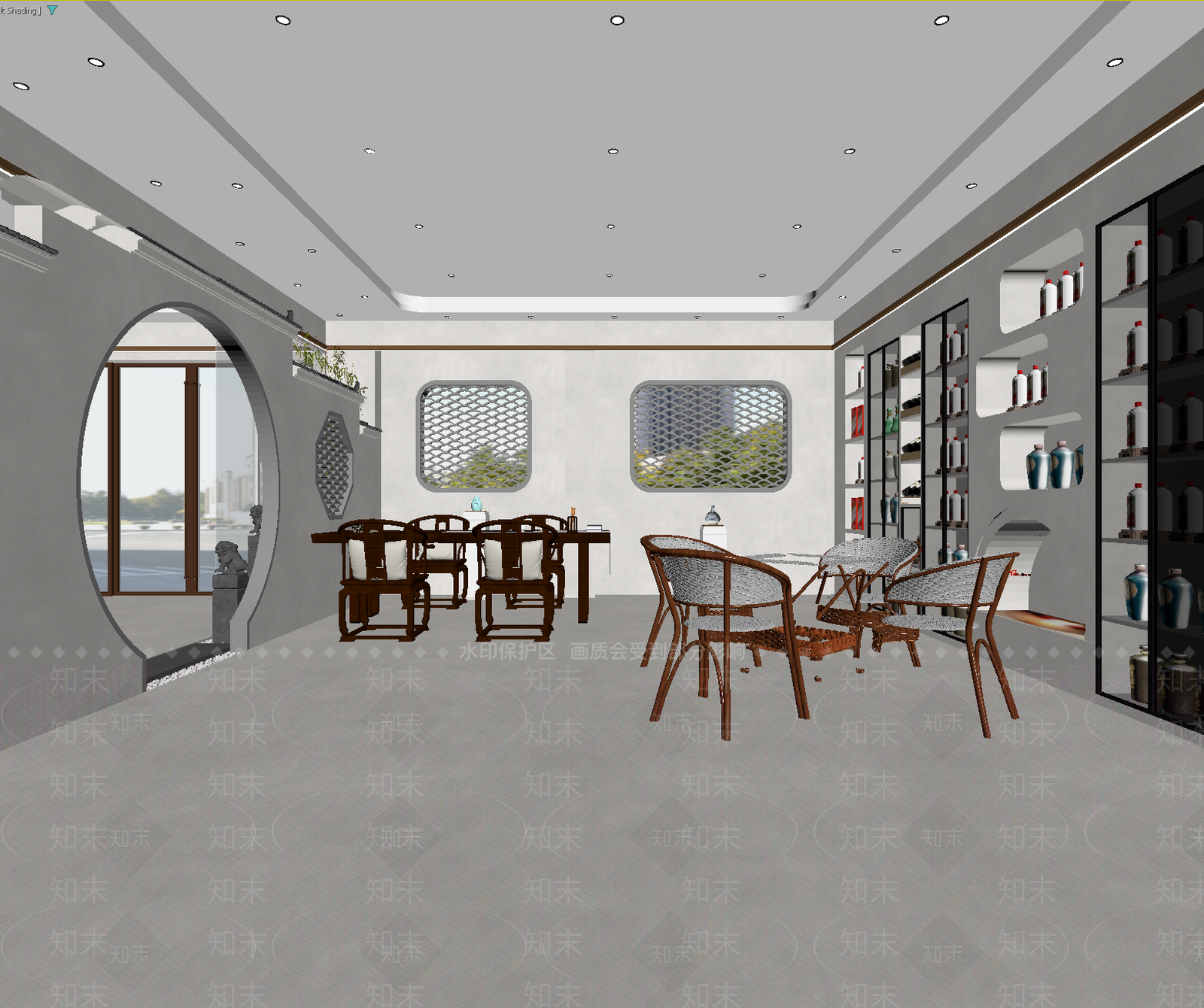 茶馆3D模型下载【ID:1213976370】