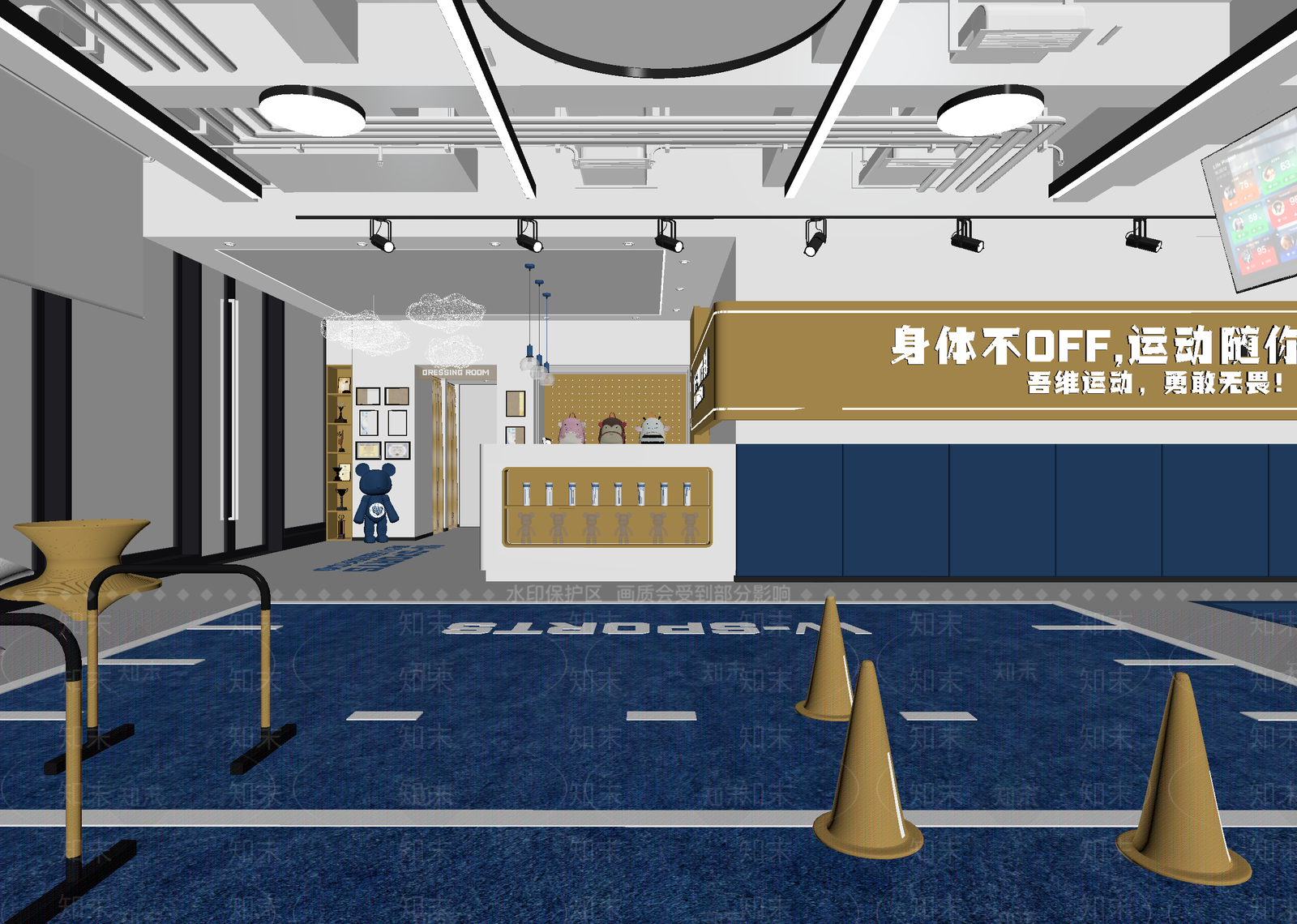 现代健身房3D模型下载【ID:1214059718】