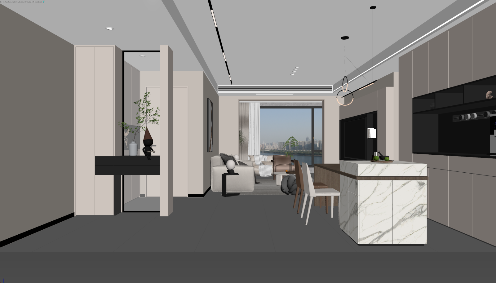 现代客餐厅3D模型下载【ID:1221629925】