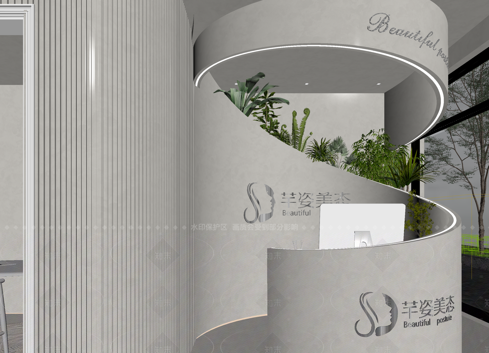 现代美容院3D模型下载【ID:1214637797】