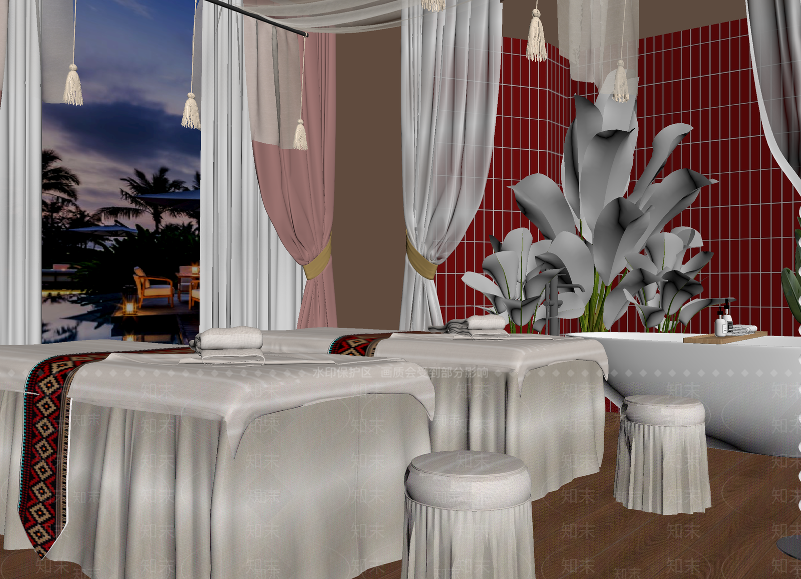 东南亚美容院3D模型下载【ID:1214421250】