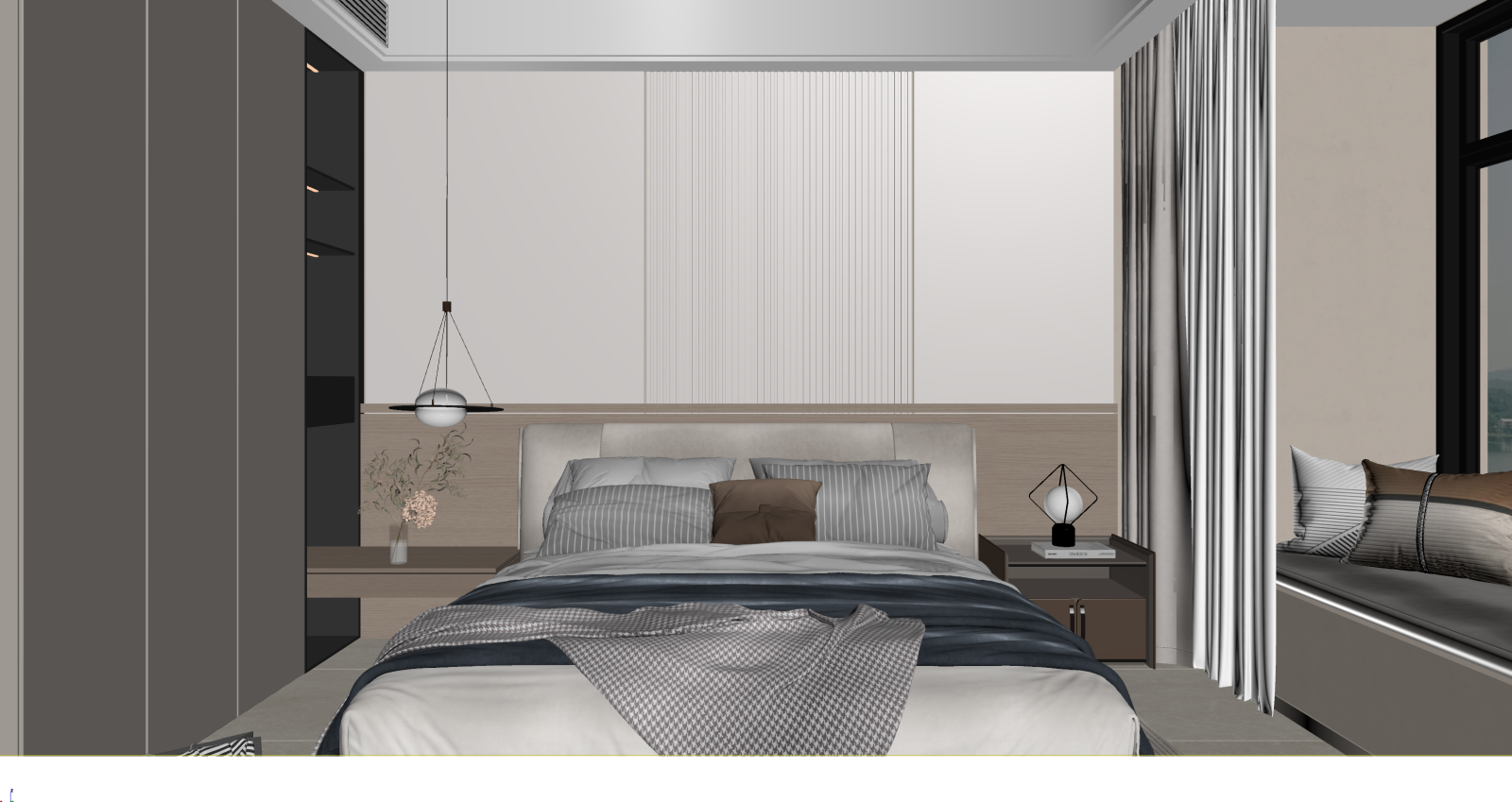 现代家居卧室3D模型下载【ID:1221825169】