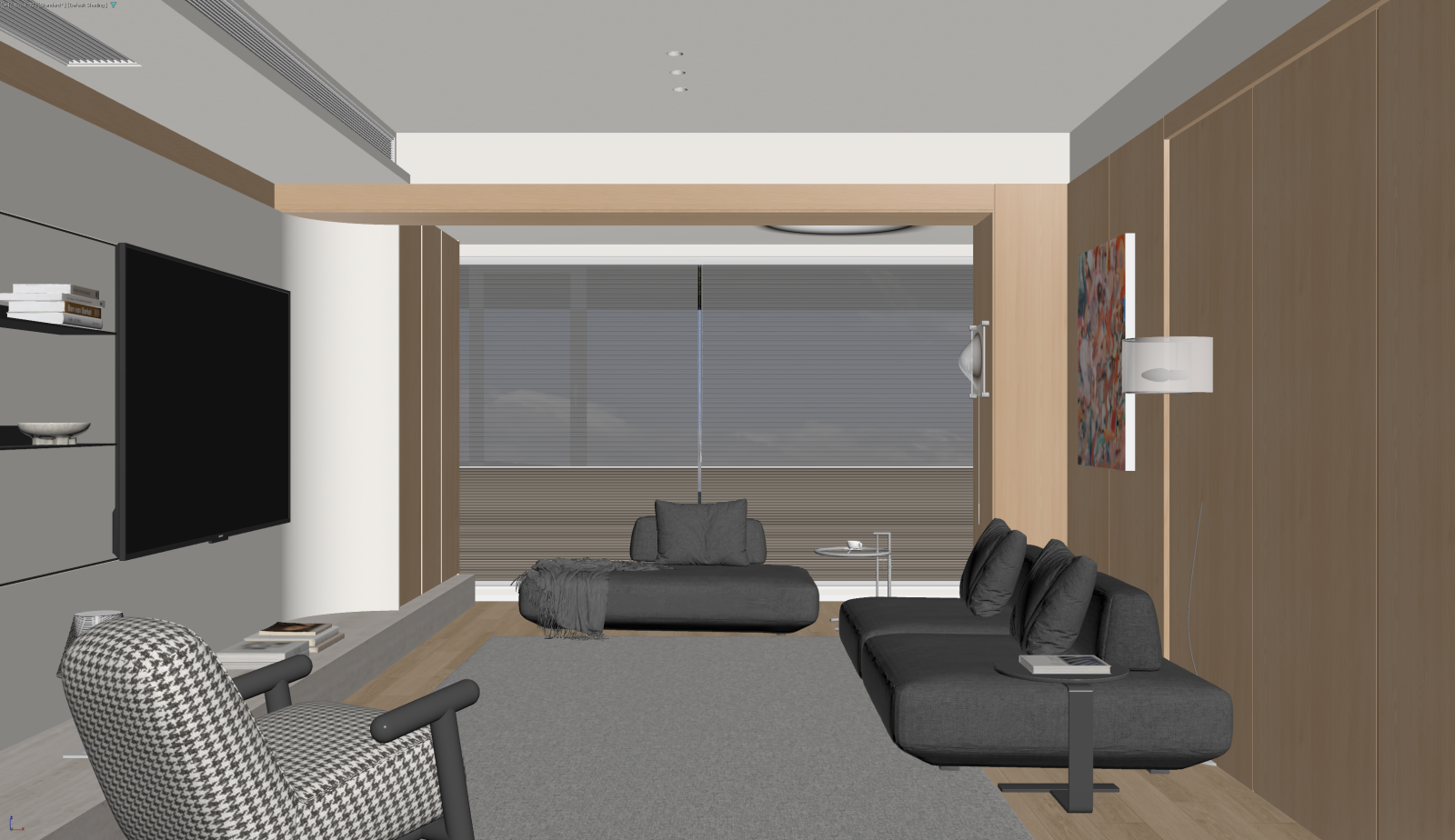 现代家居客厅3D模型下载【ID:1221492721】