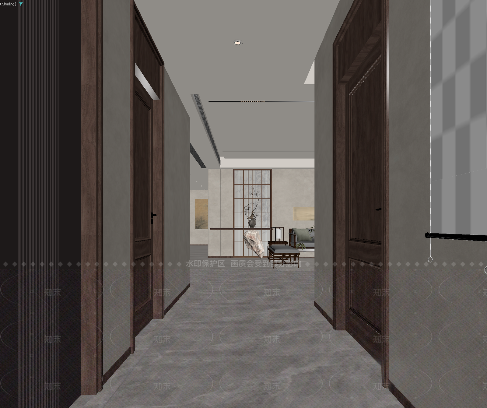 新中式玄关3D模型下载【ID:1214619480】