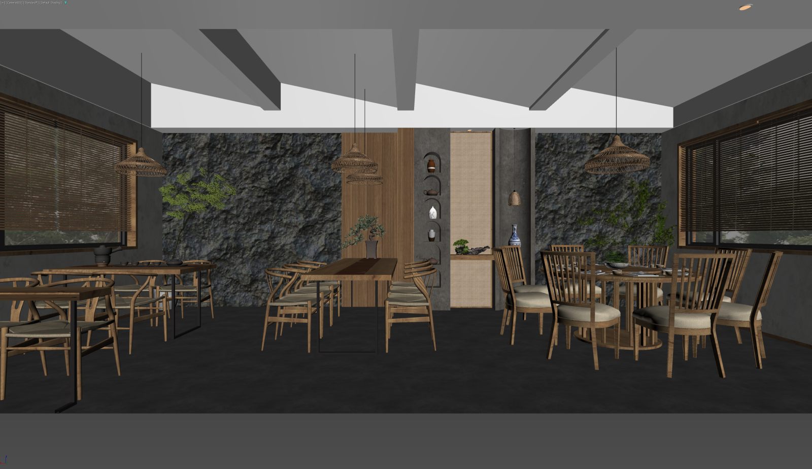 新中式茶馆3D模型下载【ID:1221802569】