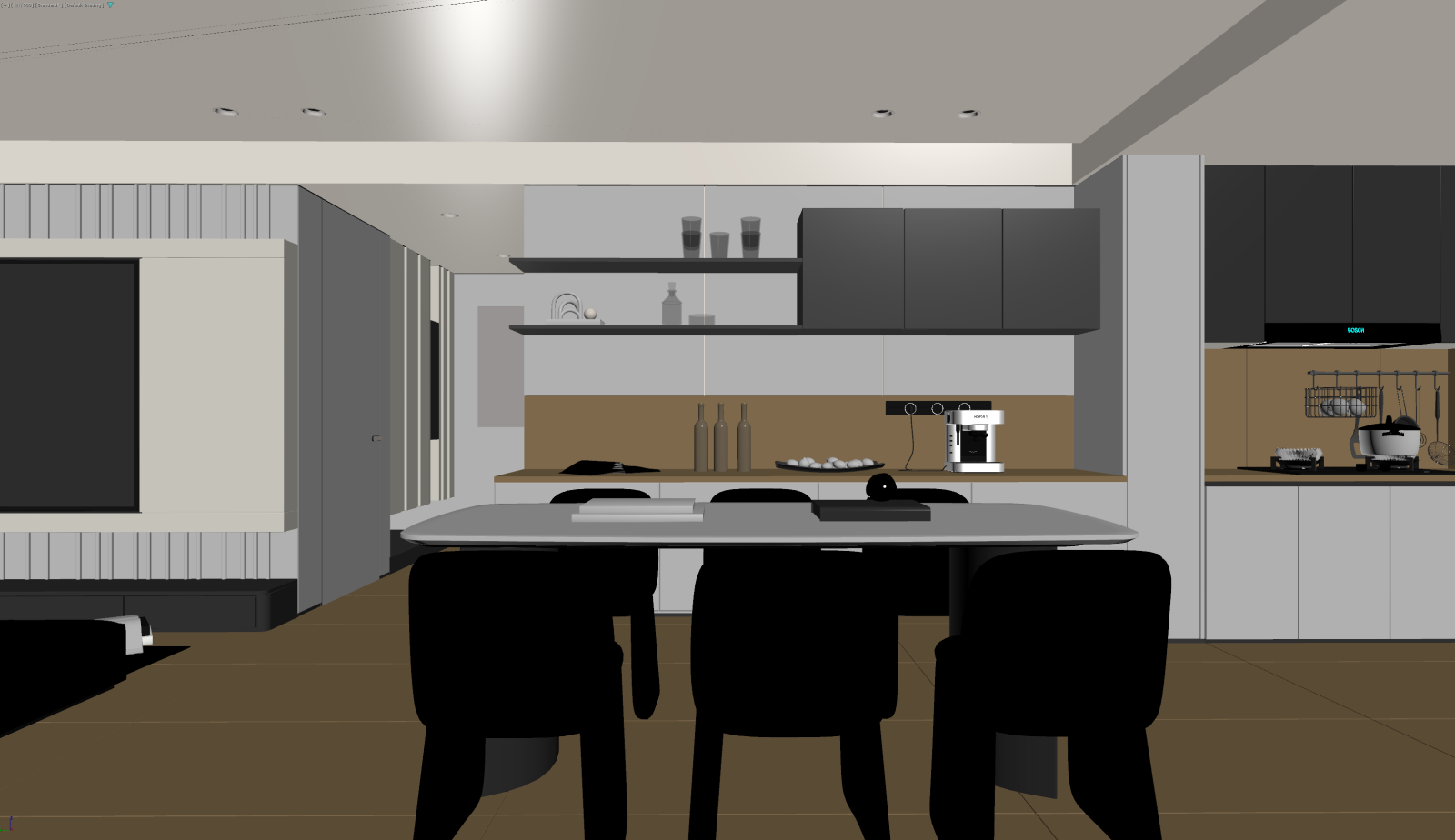 现代客餐厅3D模型下载【ID:1221440958】
