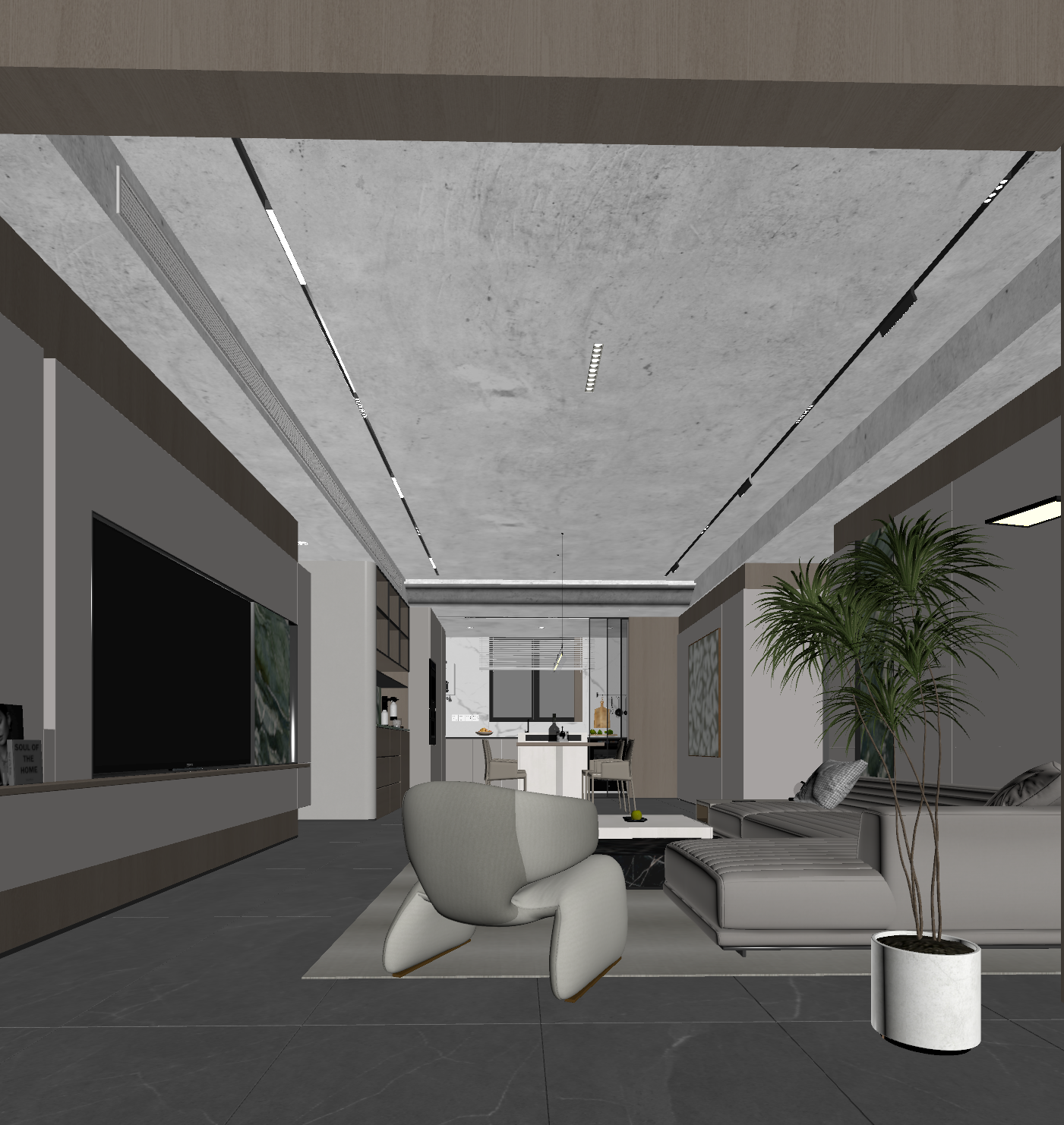 现代客餐厅3D模型下载【ID:1221950303】
