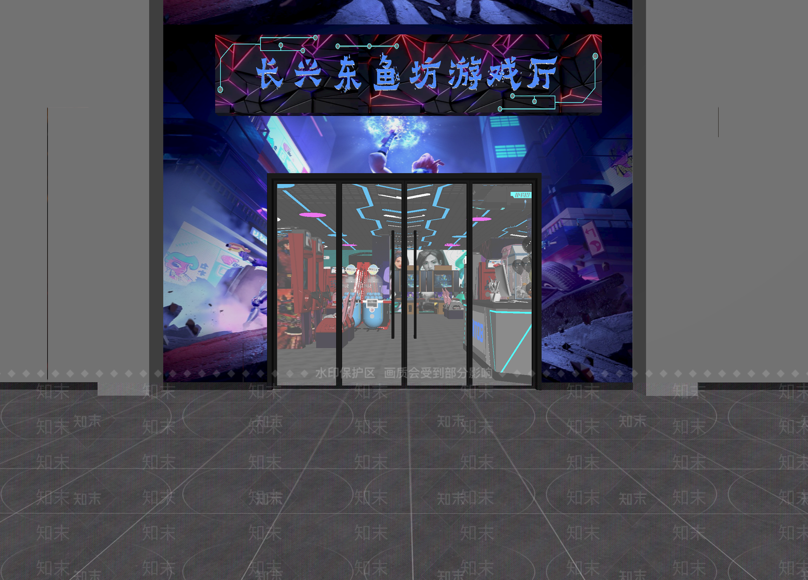 现代网吧网咖3D模型下载【ID:1214304265】