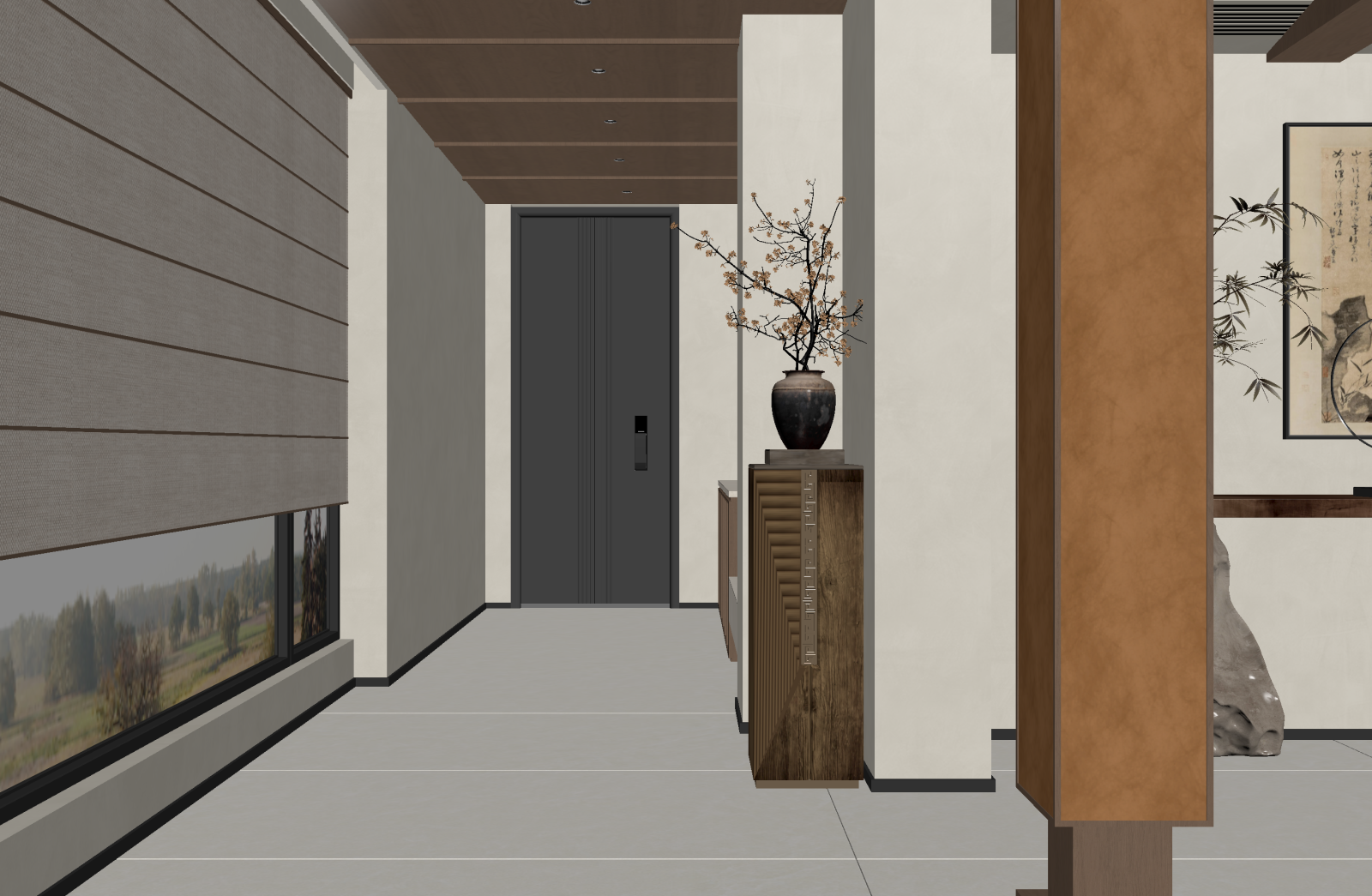 侘寂玄关3D模型下载【ID:1222004380】