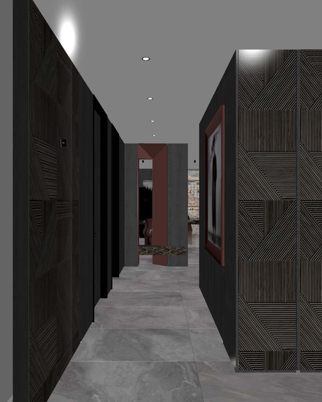 轻奢玄关3D模型下载【ID:1221901063】