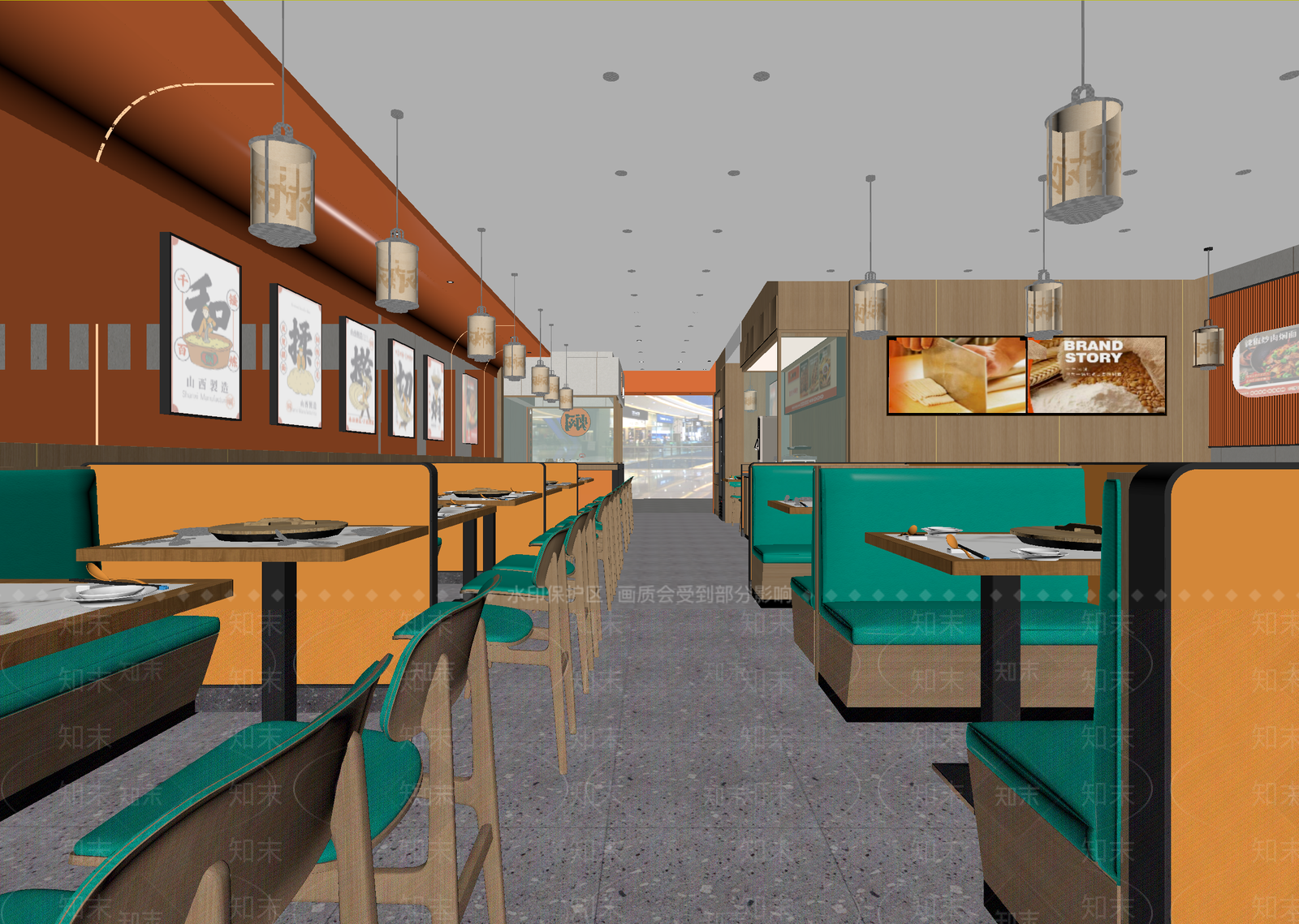 现代中餐厅3D模型下载【ID:1214430394】