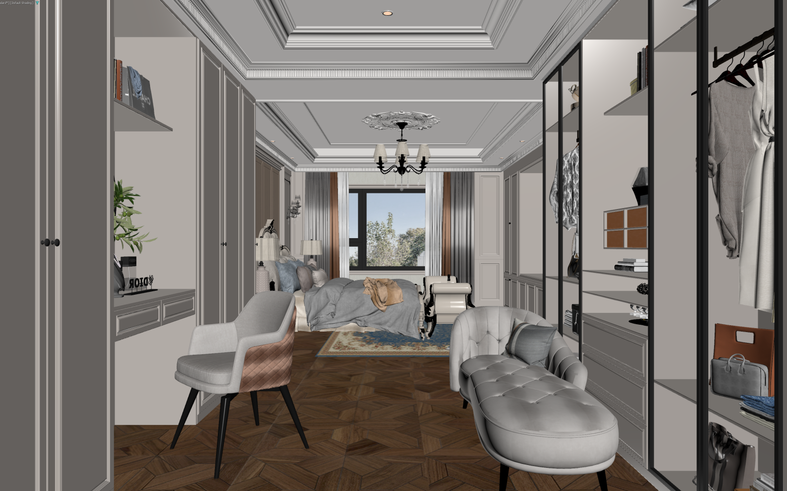 简欧主卧3D模型下载【ID:1222080455】