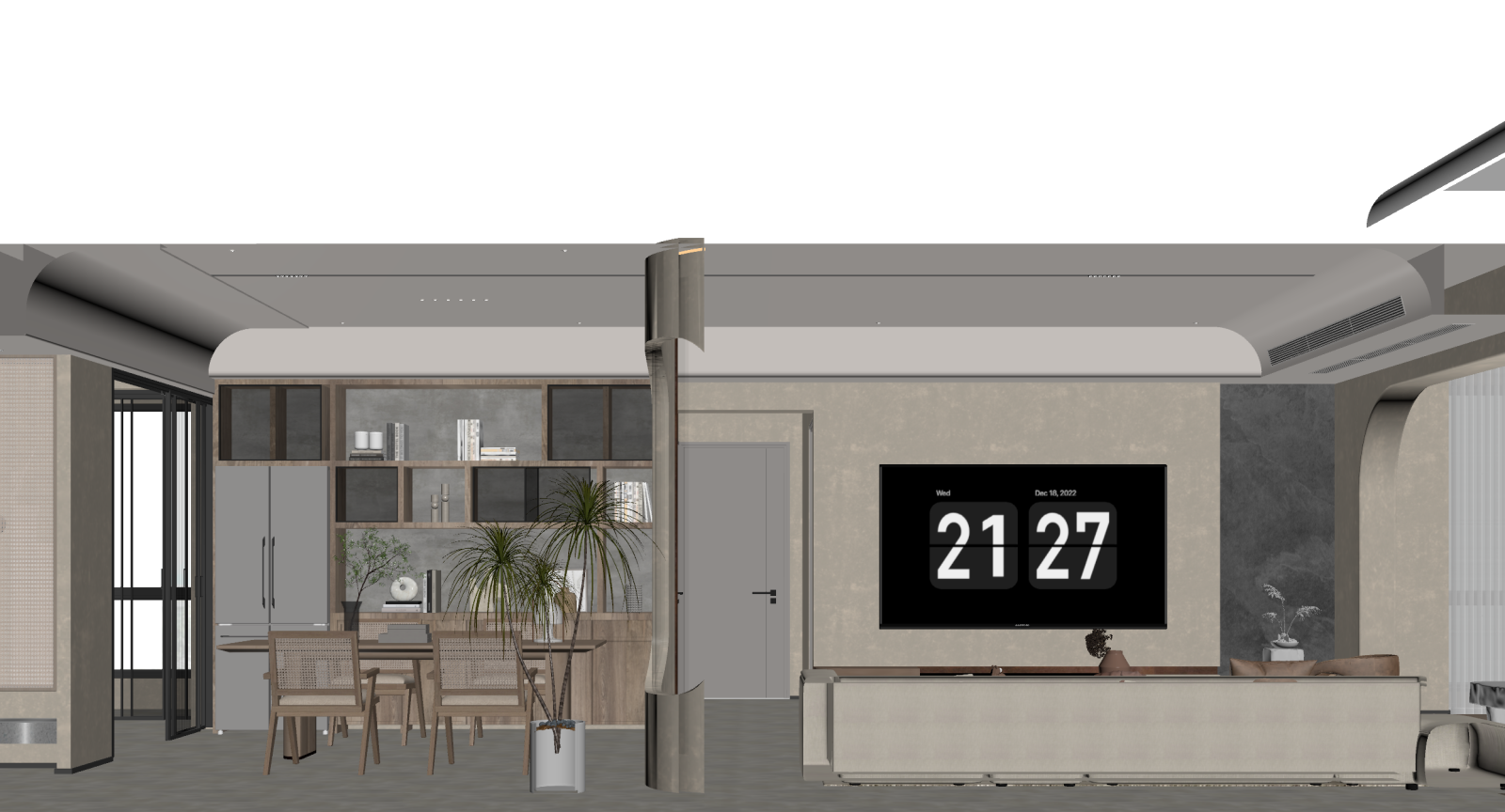 侘寂客餐厅3D模型下载【ID:1221700755】