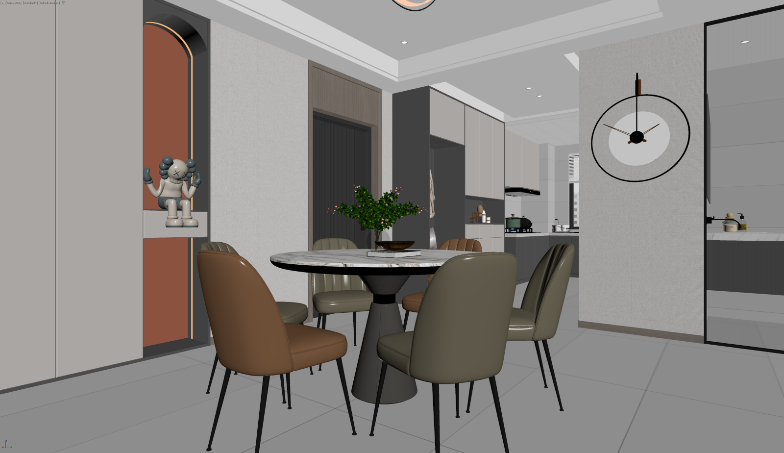 现代家居餐厅3D模型下载【ID:1221749213】