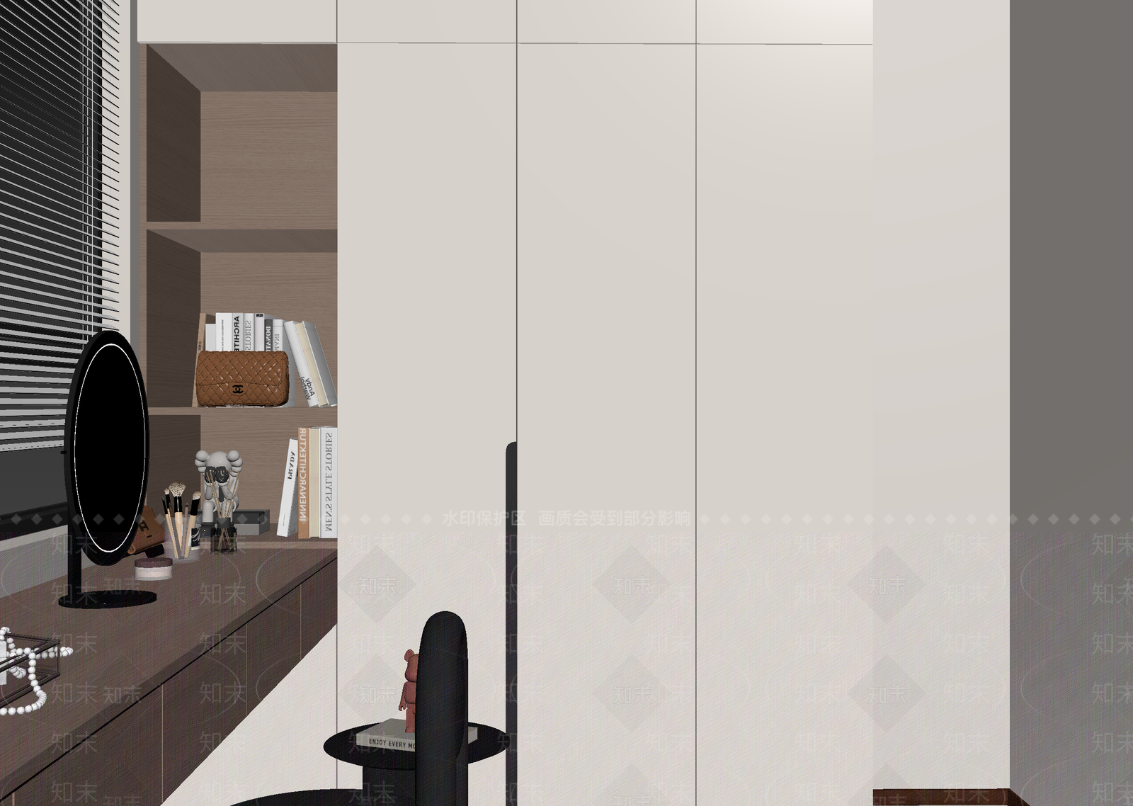 现代衣帽间3D模型下载【ID:1214655255】