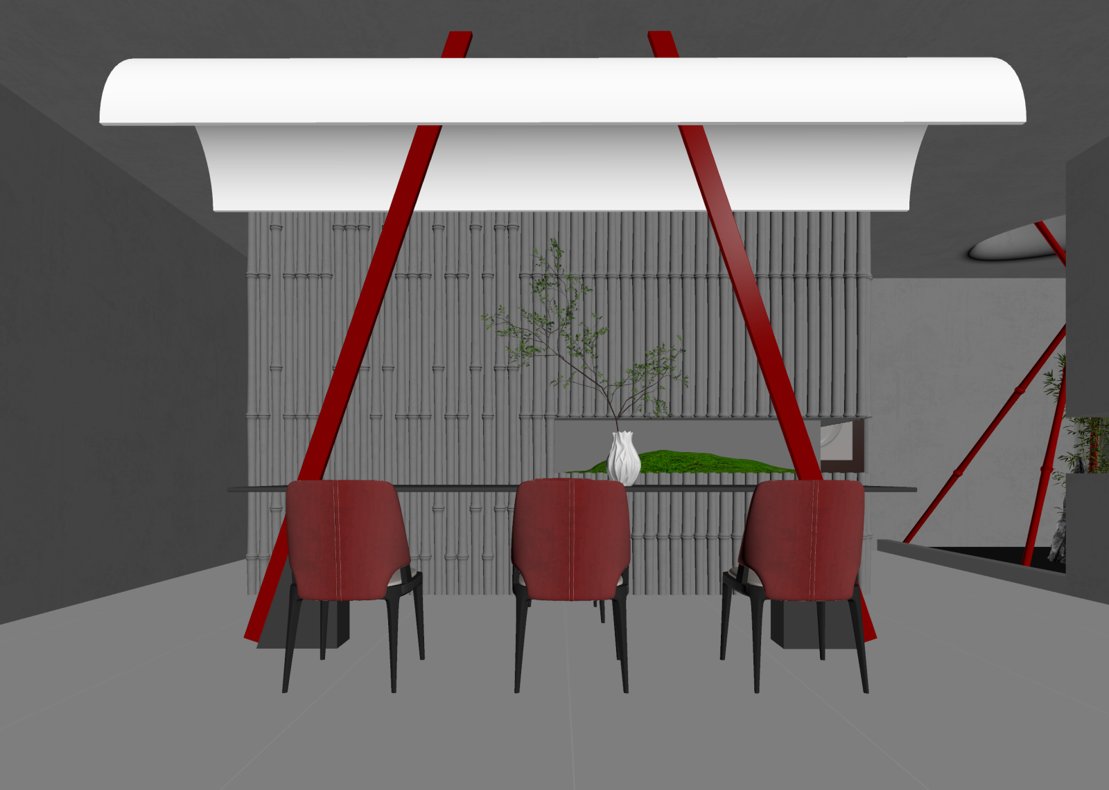 现代酒店餐厅3D模型下载【ID:1221952652】