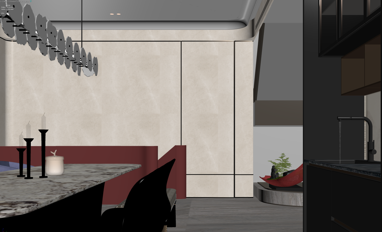 现代客餐厅3D模型下载【ID:1222080472】