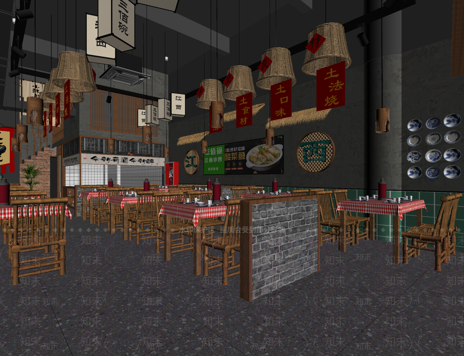 中餐厅3D模型下载【ID:1214431985】