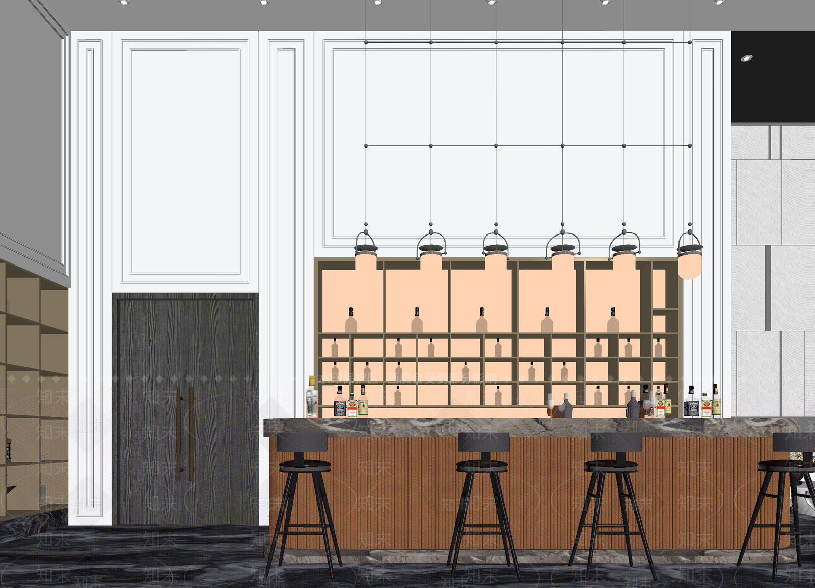 法式酒吧3D模型下载【ID:1214152560】