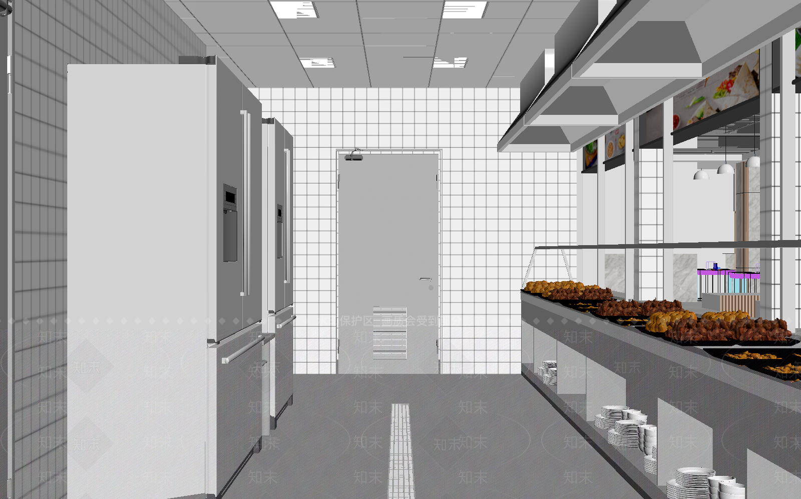 自助餐厅3D模型下载【ID:1213974164】