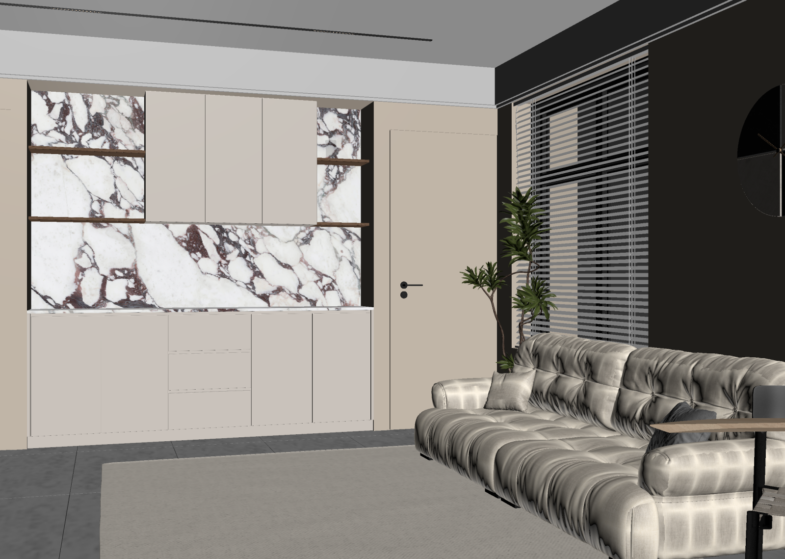 现代家居客厅3D模型下载【ID:1222080477】
