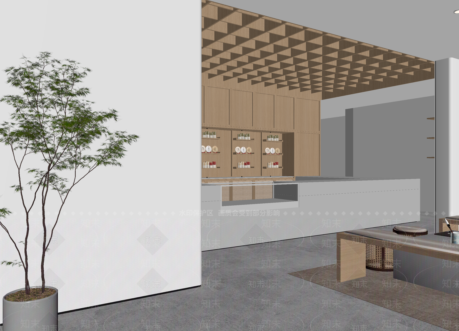 新中式茶馆3D模型下载【ID:1214127876】
